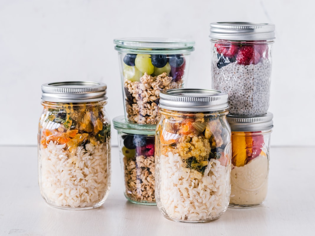Balanced nutrition with fresh vegetables and healthy ingredients