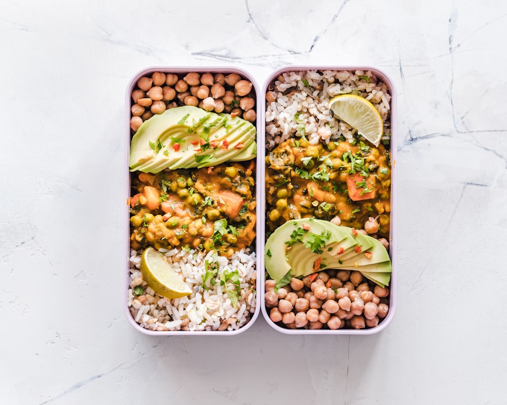 Mediterranean-style balanced meal with olive oil and fresh vegetables